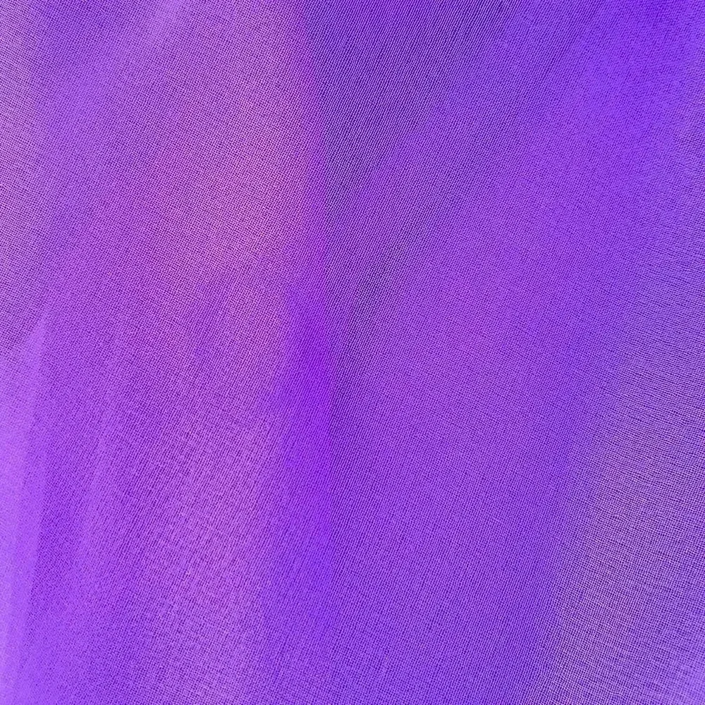 Vintage 60s Purple Chiffon Sheer Long Sleeve Pintuck Dress Size 12